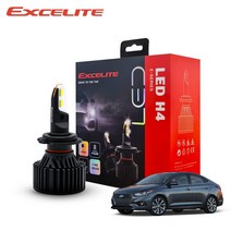 엑셀라이트 H4 LED 현대 엑센트 / 신형 엑센트(일반형) E-Series 6000K 자동차 전조등 헤드라이트 차량 전구(2개 1세트)