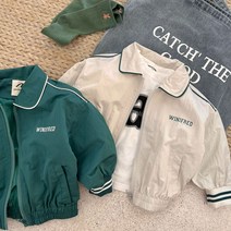 돌 아기 유아 아동 키즈 주니어 남자 여자 아이 외투 공용 남매룩 자매룩 형제룩 둥이룩 봄 가을 간절기 아우터 스포티 캐주얼 삥줄 배색 레터링 카라 바람막이 트랙 집업 점퍼