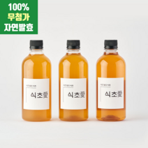 [유기농 자연발효 식초] 천연발효 바나나식초 파인애플 아로니아 사과 생강 식초 효능 다이어트 핸드메이드 수제 무첨가 오가닉비니거 500ml, 사과 천연발효식초