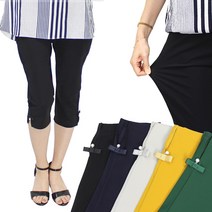 지오벤투 여성 여름 7부 밴딩팬츠 칠부 반바지 빅사이즈 진주리본