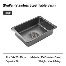 igt Naturehike IGT 아웃도어 스테인레스 테이블 세면대 네이처 하이크 식품 등급 초경량 휴대용 세면장 피크닉 캠핑용품 액세서리, [01] Table Basin