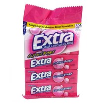 Extra Sugar Free Gum Classic Bubble 엑스트라 무설탕껌 클래식 버블 [5개입x4팩], 1세트