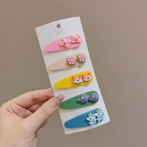 캐릭터 캔디 컬러 헤어핀 러블리 스크래치 헤어핀 앞머리 작은 클립 머리장식