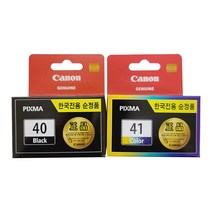 캐논 정품잉크 PG-40 CL-41 카트리지, 4색세트(PG-40+CL-41))