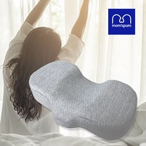 momspoom 국산 고밀도 메모리폼 3D 경추베개 에어홀 통기성우수 C커브로 목보호 기능성 베개 주름방지 귀눌림방지 숙면, 오가닉순면(그레이), 1개