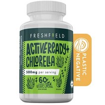 freshfield 클로렐라 비건 친화적 500mg 캡슐 자연 발생 엽록소 amp 민물 녹조류의 베타 카로틴 항산화 물질이 풍부 플라스틱 음성