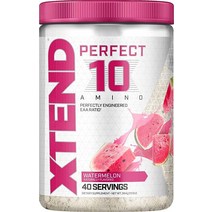 XTEND Perfect 10 아미노 EAA 파우더 수박 5g 필수 아미노산 분지쇄 아미노산 수분 공급 및 회복을 위한 전해질 40회 분량, 14.1 Ounc, Watermelon