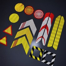 마이웨이카 3M 초고휘도 반사 스티커 테이프 반사지 리플렉터 자동차 오토바이 바이크 배달통 탑박스, 화살표 (무늬), 흰색