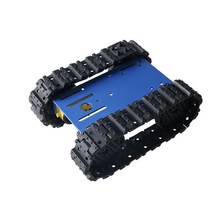 TC101 4WD 금속 탱크 섀시 제어 키트 스마트 크롤러 로봇 플랫폼 고무 트랙 TT 모터 4 개 DIY RC 조립되지, 03 Black PS2