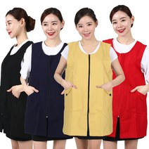 조끼 앞치마 두꺼운 울 요양보호사 시장 원피스 AE283, AE283 검정M