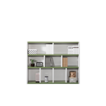 [다용도책장1위] 파로마 파로마 달리 3단 와이드 낮은책장 1500 / 학생책장 / 서재 / 낮은장 / 책장, 그린화이트