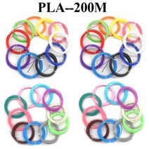 3d 프린트기 printer 기계 출력 대형 쓰리디 프린터 재료 부품 액세서리 pla 필라멘트 펜 플라스틱 필라멘트 1020 롤 5m색상 1 75mm 1kg 미터, 플라 200m