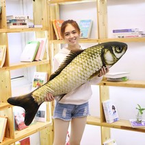 생선 바디필로우 수면인형 베개 애착인형 대형 숙면, 잔디 잉어_38cm