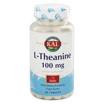 Kal L-테아닌 100mg 타블렛, 30개입, 1개, 30정