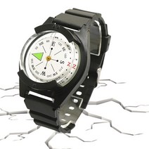 견고한 나침반 방수 다이빙 조준 손목 포켓 시계 캠핑 하이킹 보트, 검은색