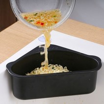 [Su♭] 물빠짐 음식 쓰레기 바구니 흡착식 블랙 잔반통 빠짐물처리 보관 빠짐 보관함 식음식 음식함 수거 _Πj_ea, Φ본상품Φ