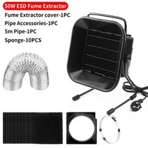 국소배기장치 Luxianzi 3060w 솔더 연기 흡수 키트 euuk 플러그 활성탄 필터가있는 esd 연기 추출기 스폰지 흡연 악기, xyy50w3, 유럽 ​​연합