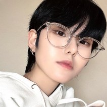 클리어 빅사이즈 남자 여자 동글이 투명 뿔테 하금테 안경