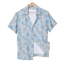 [하와이셔츠] 가이스토리 남성용 사계절 피셔 포켓 긴팔 빅사이즈 캐주얼 셔츠