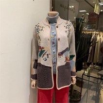 비꼴리끄 NC09 나무그림 니트 재킷 B204KJ1010