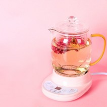 중탕기 죽 홍삼제조기220V 800ML 미니 전기 스튜 컵 사무실 차 죽 냄비 우유 난방 물 주전자 세라믹 꽃 건, [03] Transparent