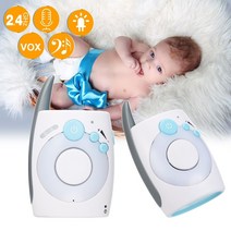 [해외]휴대용 2.4GHz 무선 디지털 오디오 베이비 모니터 양방향 토크 크리스탈 클리어 베이비 울음 감지기 민감한 전송, 협동사