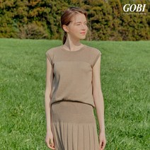 [런칭가129000원]고비(GOBI) 실크 캐시미어 썸머 네트 탑