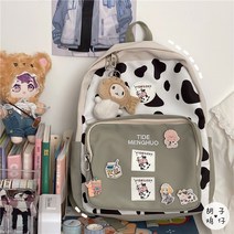 여학생백팩 하라쥬크 큐트 젓소 여성 여제 ULZZANG 책가방 학생백팩가방 큐티 2333160007