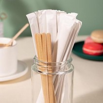커피스쿱 계량스푼 계량수저 홈카페 일회용 교반 스틱 천연 나무 차 교반기 카페 용품 10, 단일옵션