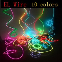 LED 스트립 인테리어전등 방조명 빛나는 빛 El 차가운 1 M 3V 배터리 상자 하이라이트 세트 LED 장식 핑크, 한개옵션1, 01 Pink 2m 1pcs