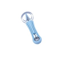 4 in 1 수박 슬라이서 커터 특종 과일 조각 칼 커터 과일 플래터 과일 파기 펄프 분리기 주방 가제트 액세스, 파란색