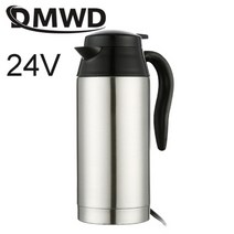 냉온수기 냉수 온수 셀프 소형 미니 정수기 dmwd 12v24v 차량 뜨거운 물 끓는 전기 주전자 여행 트럭 보온 가열 컵 자동 차 주전자 보일러 병, 24v 750ml