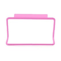 over door traceless 수건 랙 바 걸이 홀더 주최자 플라스틱 욕실 주방 캐비닛 찬장 서랍 걸레 선반, 분홍색, Pink
