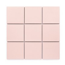 모네스페스 자기질모자이크타일 핑크 무광 100mm 1장