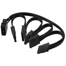 DIY 하드 디스크 PC 서버용 전원 공급 장치 스플리터 케이블 4 핀 IDE 15 SATA 18AWG, 한개옵션0