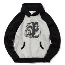 크루치GREEDY RAGLAN HOODIE BLACK GREY