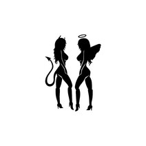 자동차포인트 00063악마천사 튜닝스티커(S), 레드