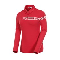 볼빅 여성 골프 스트라이프 카라 긴팔 티셔츠 VLTSJ992 RE