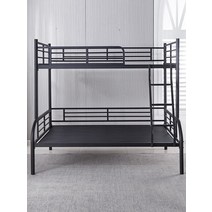 2층침대 철제2층침대 이층침대 숙소 철재침대 튼튼한 철제 원룸, 화이트 상1.0 하1.35m