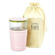 타이거 LCC-A 보온도시락 푸드자 0.32L + 찬통 0.25L + 파우치, 핑크, 1세트