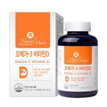 네츄럴메이드 오메가3 비타민D 1통 6개월분, 1병