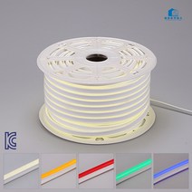 LED 네온 플렉스 50m 줄조명 논네온 DIY 간접조명 스트립 전원선 5가지 부품 포함 색상 화이트 레드 블루 그린, 흰색