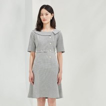 원피스 PRICH 드레스 반팔 인형 칼라 라운드 넥 노화 방지 달콤한 직장 통근