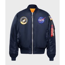 알파 인더스트리 블루종 MA-1 MA-1 레귤러 나사 Replica Blue