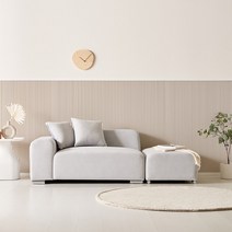 동서가구 이즈 비비안 이지클린 패브릭 소파 스툴포함, 스카이그레이, 01_2인 스툴포함 소파 IJL021