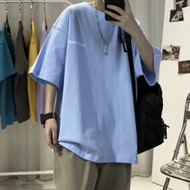 반팔 티 T06 매니쉬 남성 라운드넥 와이드 루즈핏 단아한 여름 이니셜 플라워 프린팅 TEE 많다 색 4995278331