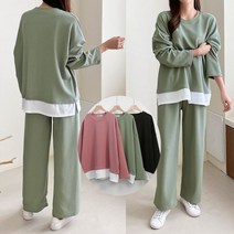 공이샵 여자 상하세트 엄마 등원룩 투피스 가을 겨울 트레이닝 세트 홈웨어 빅사이즈 루즈핏