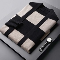 프린스타 럭셔리 M-5XL 새로운 브랜드 니트 캐시미어 스웨터 코트 스트라이프 카디건 남자 패션 가을 겨울