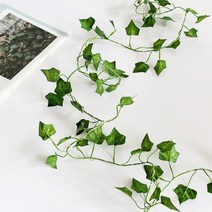 2m 인공 식물 led 문자열 빛 기는 녹색 잎 아이비 포도 나무 홈 웨딩 장식 램프 diy 교수형 정원 크리스마스 조명, 담쟁이 잎, 2m 20LED