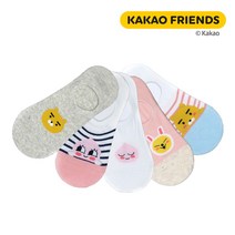이지야 카카오프렌즈 페이크삭스 안벗겨지는 양말 5켤레 세트